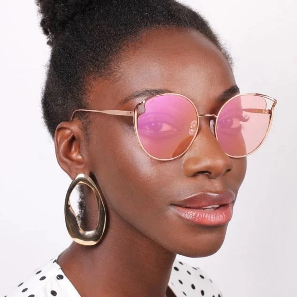 For Art’s Sake Cat Blush Rose Gold Sunglasses - Picture 7 of 7